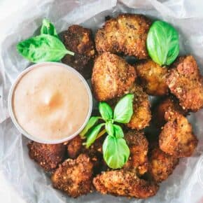 Keto Steak Nuggets with Chipotle Ranch Dip