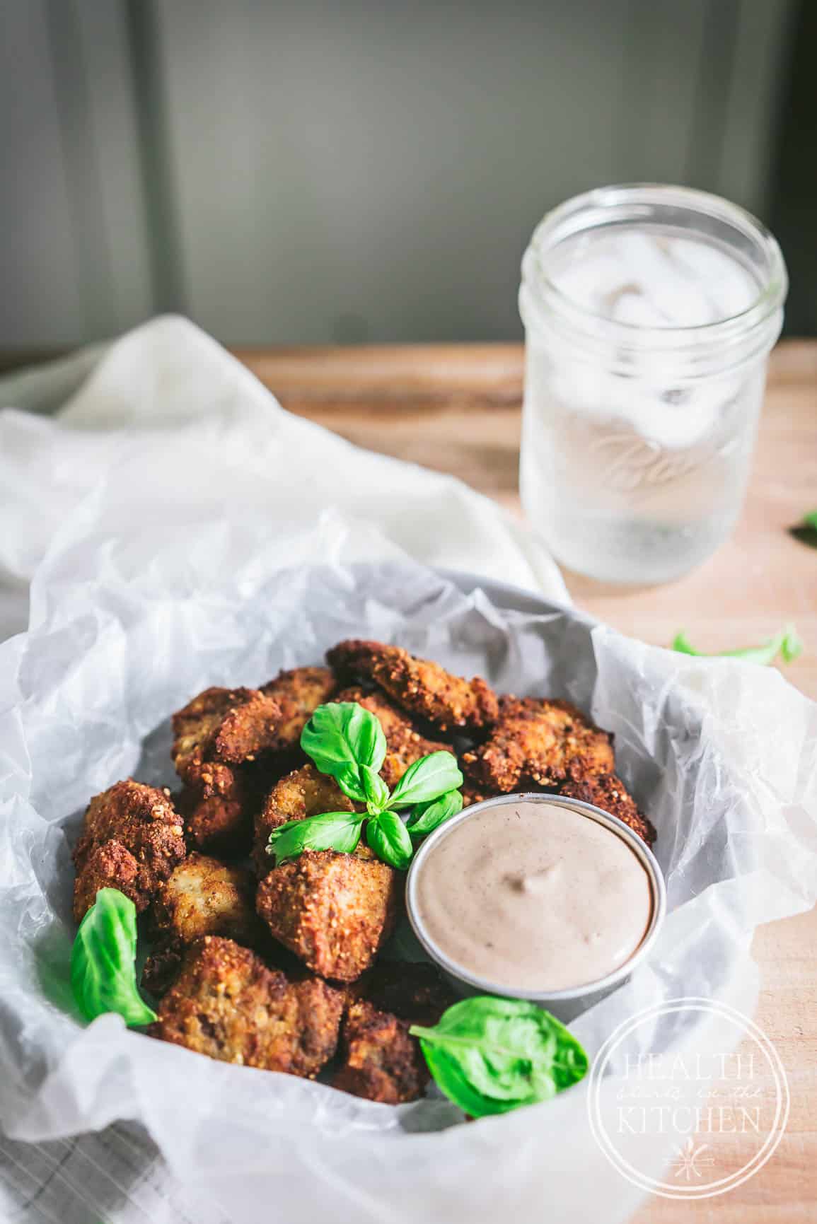 Keto Steak Nuggets with Chipotle Ranch Dip 