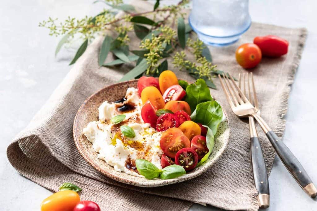 Spring Ricotta Bowl Keto Caprese Ricotta Bowl {Low-Carb & Gluten-Free} – Health Starts in ...