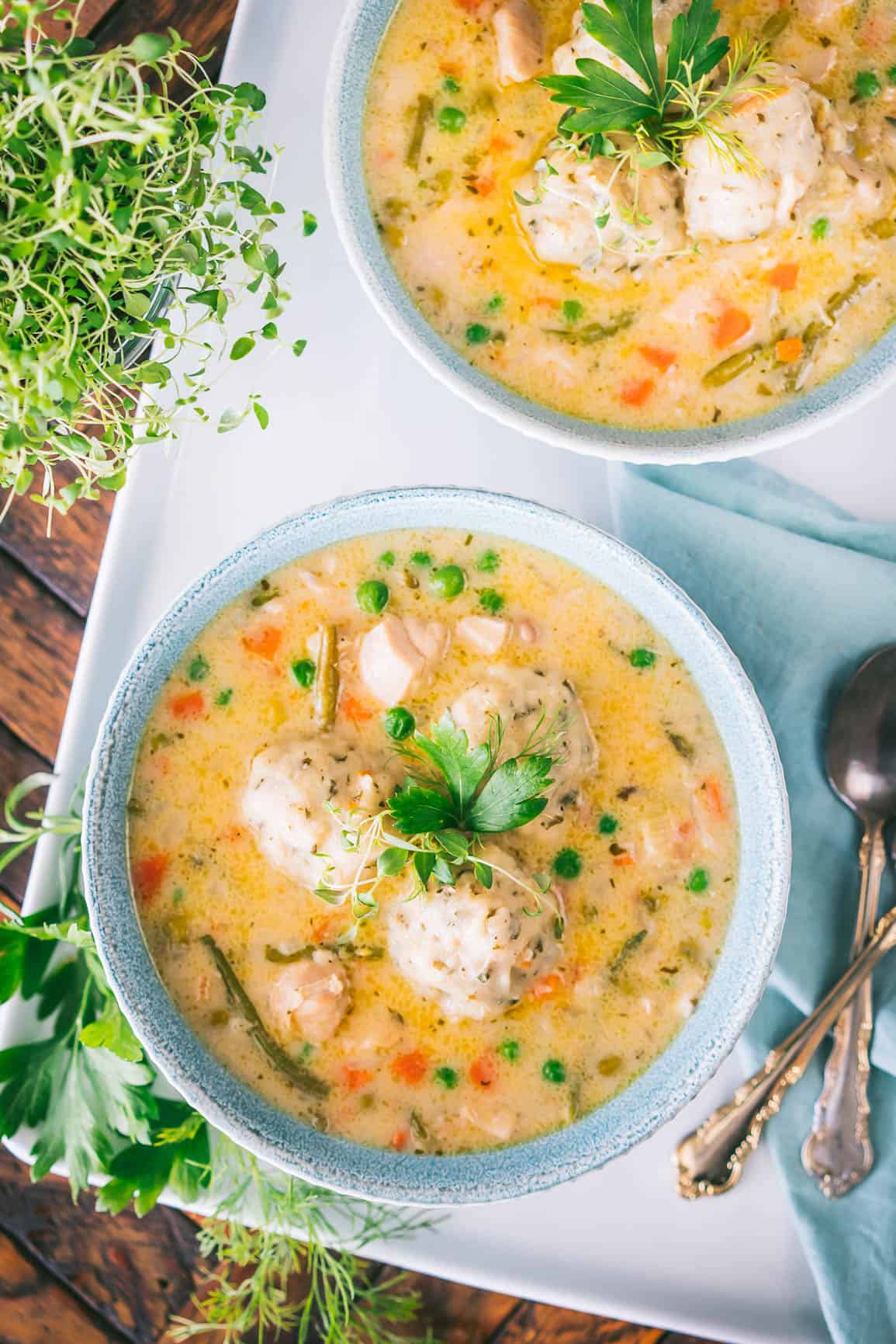 Chicken and Dumplings made with Einkorn Flour