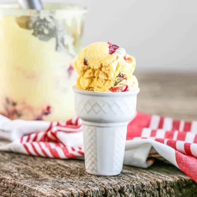 Crème Fraîche Cherry Compote Ice Cream {Real Food & Gluten Free