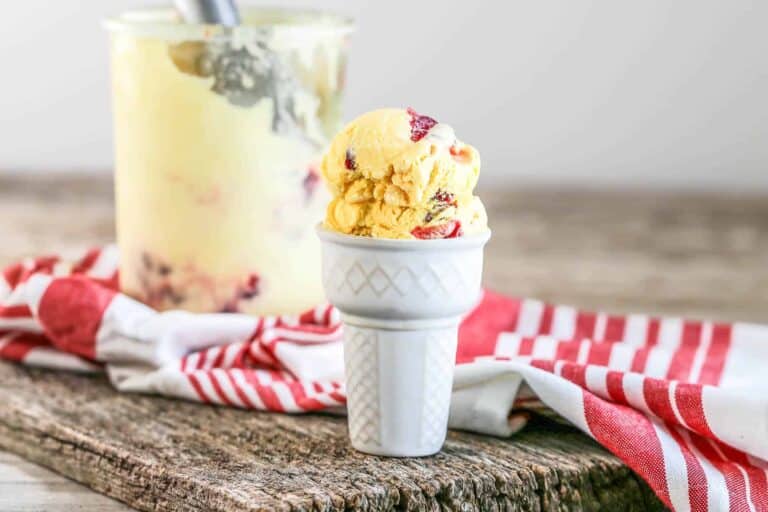 Crème Fraîche Cherry Compote Ice Cream {Real Food & Gluten Free