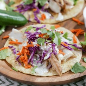 Grilled Fish Tacos with Fermented Cilantro Kefir Sauce {Gluten-Free}