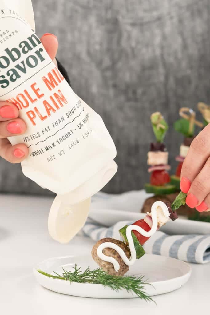 Game Day Greek Gyro Meatball Bites {Keto, Low-Carb & Gluten-Free}