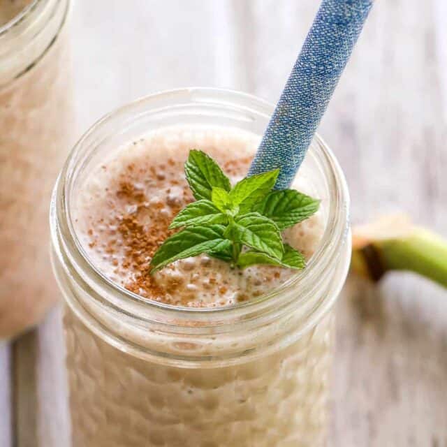 Probiotic Chocolate Peanut Butter Banana Espresso Breakfast Smoothie