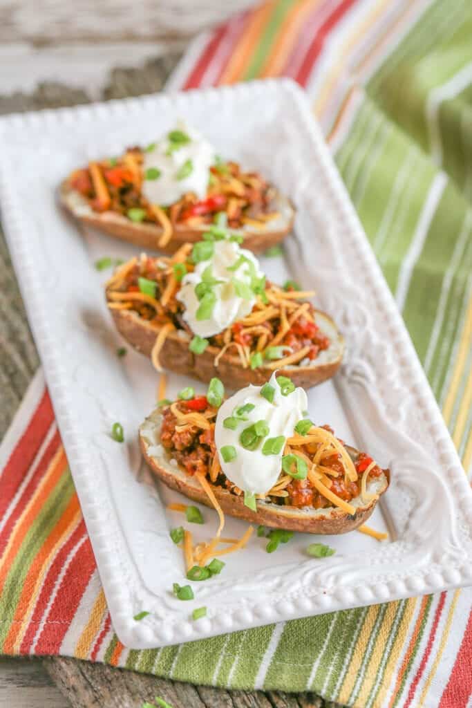 Sloppy Joe Stuffed Baked Potatoes 