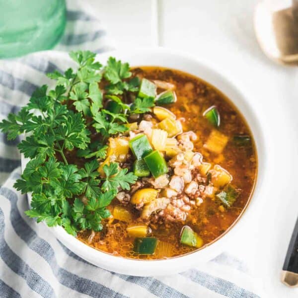 Keto Stuffed Pepper Soup Recipe