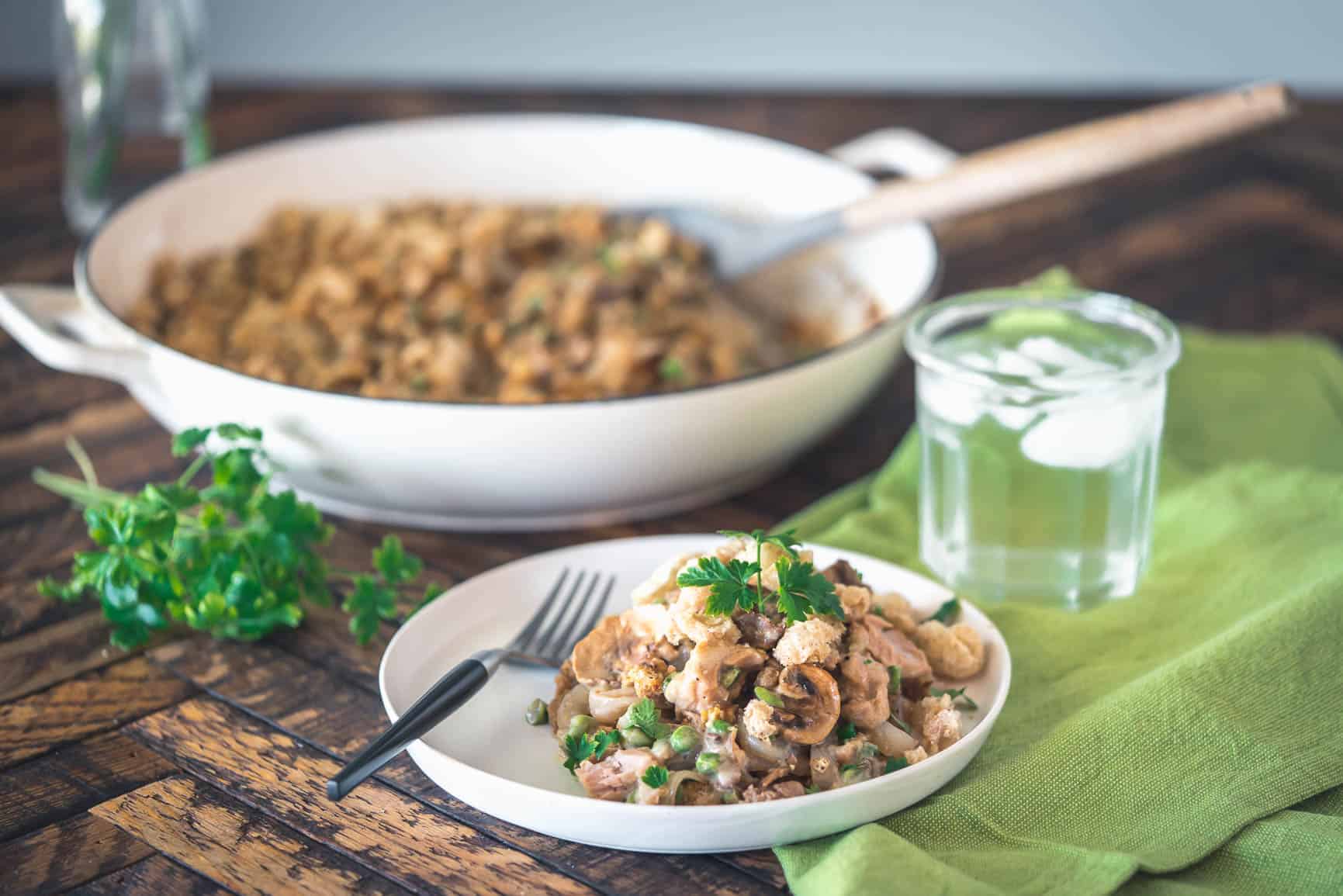 Keto Dairy-Free Tuna Noodle Casserole from your Pantry {Paleo}
