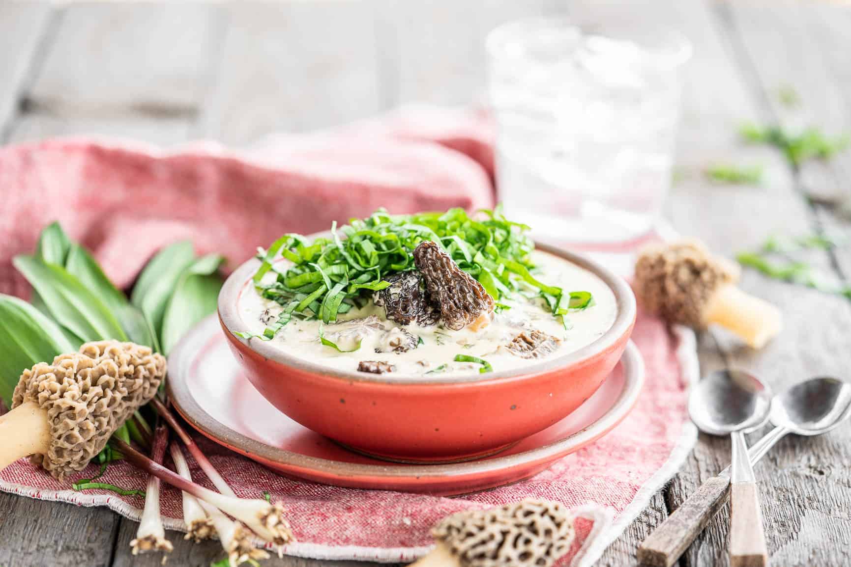 The Best Soup of Spring; Easy Morel Mushroom and Ramp Chowder