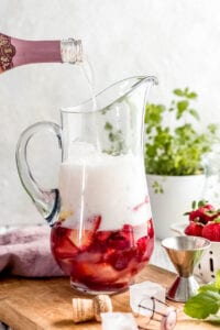 The Best Cocktail of Summer; Sparkling Strawberry Rosé Wine Sangria #ad #SipTheSummer #UncorkExtraordinary #SantaMargheritaWine