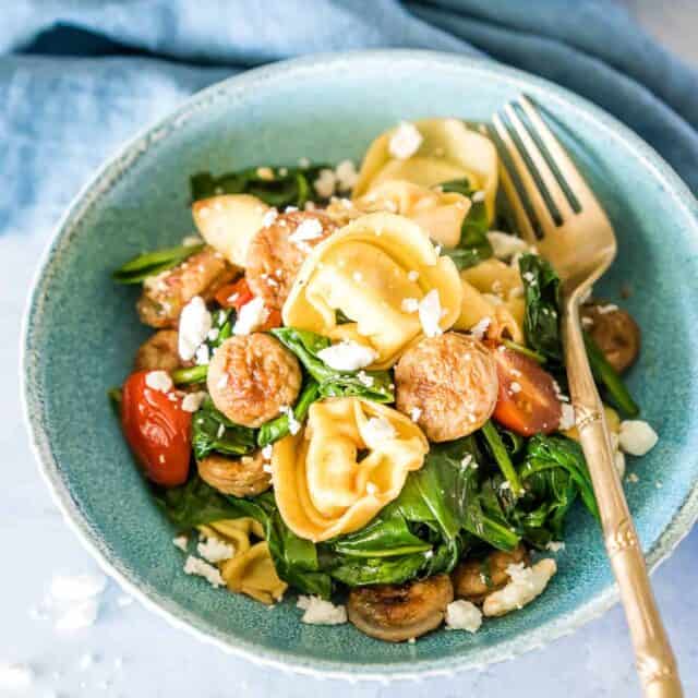 Easy Italian Chicken Sausage and Cheese Tortellini Skillet Health