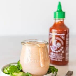 This Keto Asian Sweet & Spicy Mayo Sauce Recipe is one of the most flavorful ways to kick up any dish! We enjoy it as a dip for vegetables, sauce for meats, Keto Spicy Tuna Poke Bowls and for dressing my Easy Crab Kani Salad!