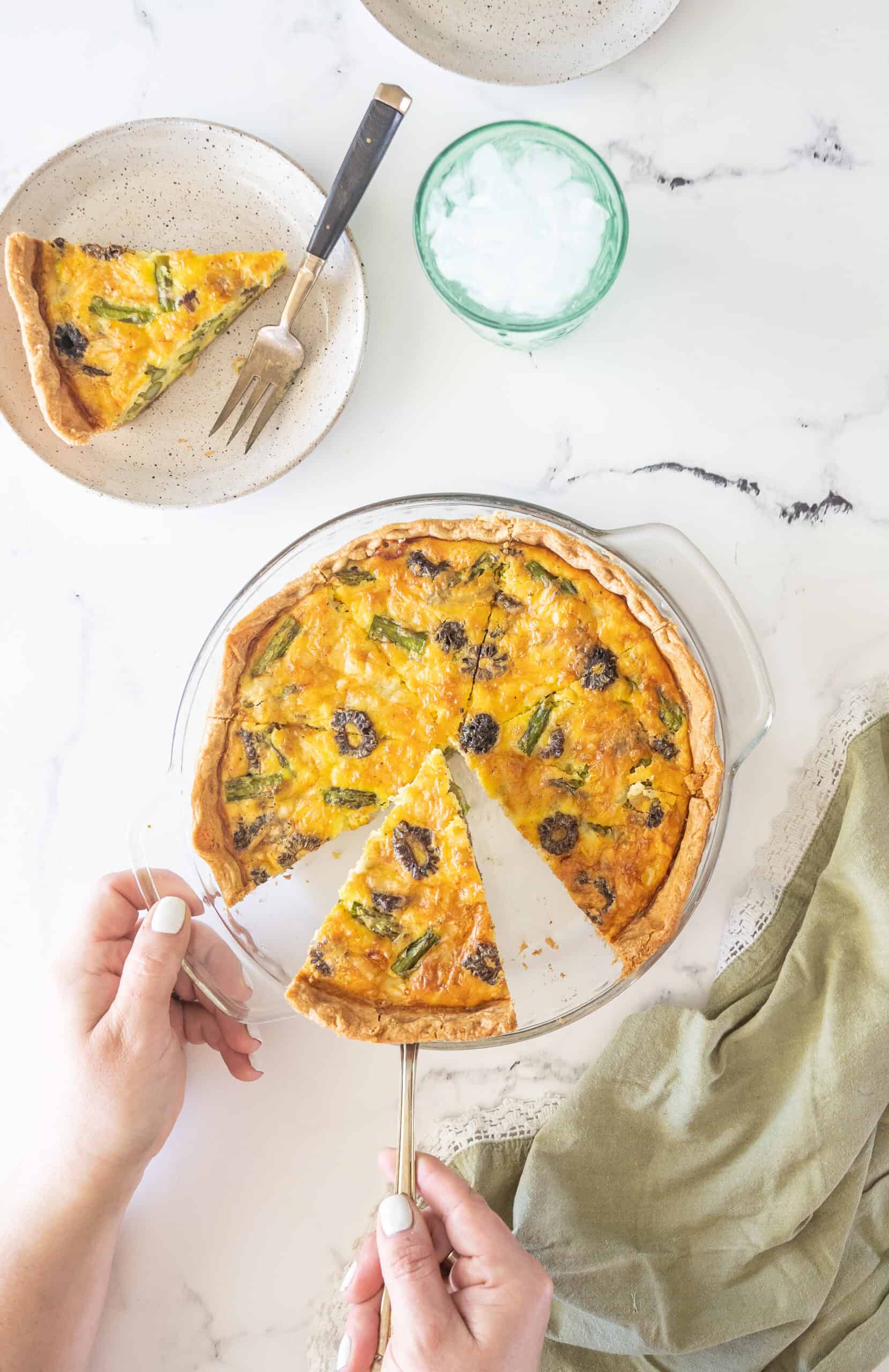 Morel Asparagus Gruyere Quiche Recipe Health Starts in the Kitchen