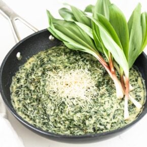 creamed wild ramp greens feature