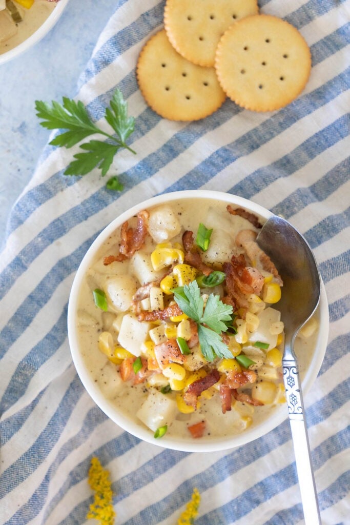 Potato Chowder with Corn and Bacon