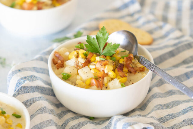 Potato Chowder With Corn And Bacon – Health Starts In The Kitchen