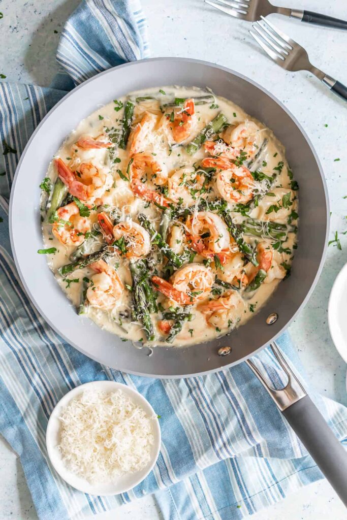 Easy Keto Shrimp Alfredo Recipe with Asparagus Health Starts in the