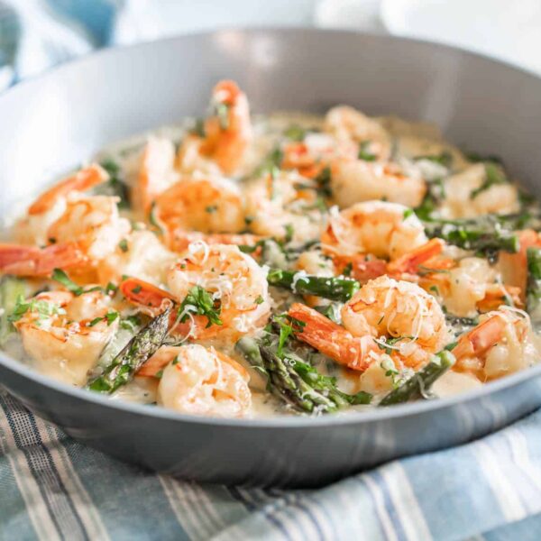 Easy Keto Shrimp Alfredo Recipe with Asparagus – Health Starts in the ...