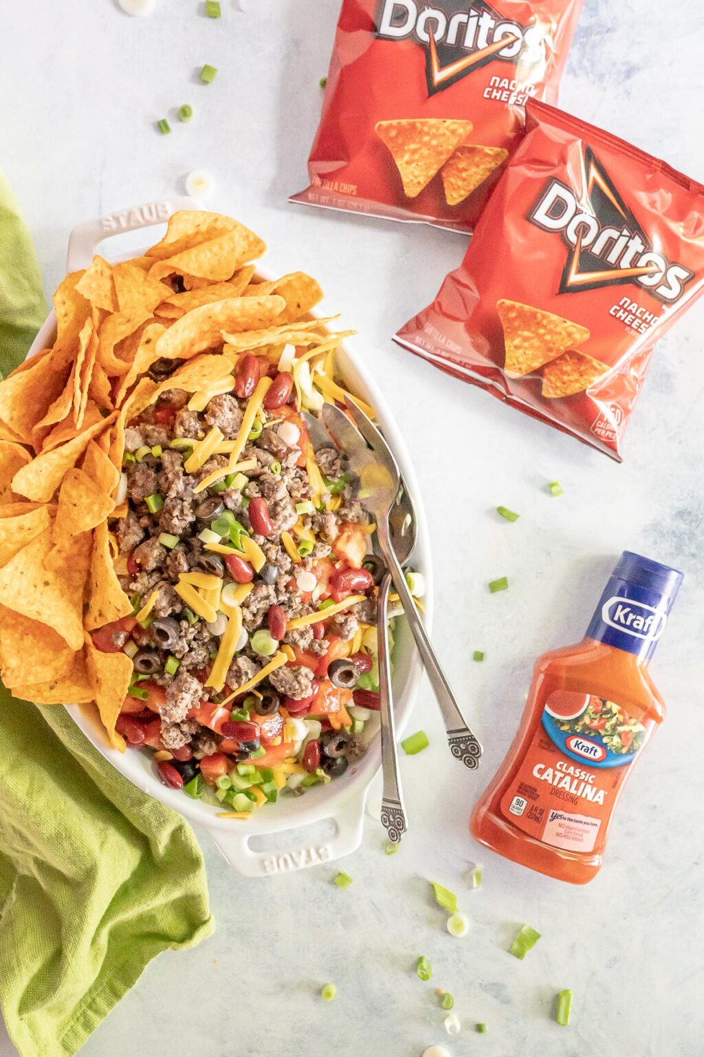 Taco Salad with Catalina Dressing and Doritos Health Starts in the