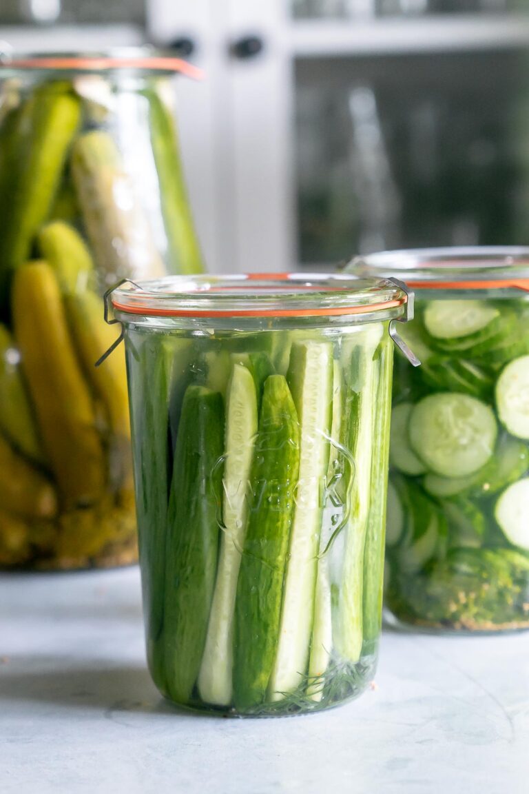 Quick & Easy No Cook Refrigerator Pickles