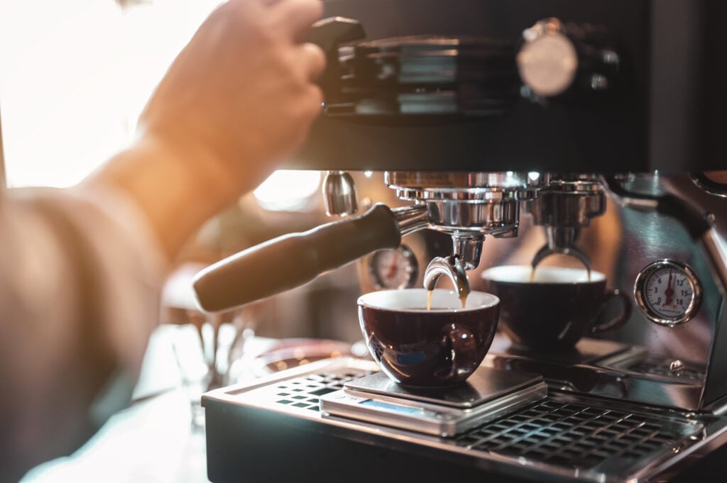 close up coffee maker that is professionally extra utc