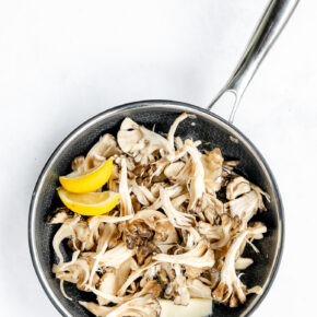 sauteed maitake mushrooms